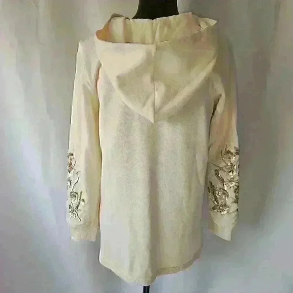 Soft Surroundings Orquesta Tunic Sweatshirt, Cream, Size XS - Picture 2 of 5